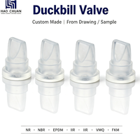 Valve en silicone sur mesure en forme de bec de canard -40 ℃   ~ 120 ℃   Valve anti-retour 30-70 ShoreA pour système de distribution de boissons de machine à café automatique