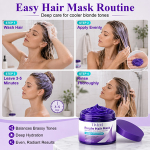 Mascarilla Capilar Nutritiva Sin Enjuague Tivlon con Hoja de Romero <span class=keywords><strong>para</strong></span> <span class=keywords><strong>Cabello</strong></span> Dañado y Rubio Anti-Amarillo - Product Image 5