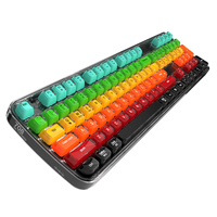 Clavier ergonomique PC de dernière génération avec touches en cristal à double injection, rétroéclairage RVB, trois modes de connexion, rechargeable