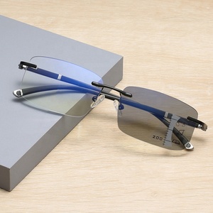 <span class=keywords><strong>Lunettes</strong></span> de Lecture Percées Photochromiques Anti-Lumière Bleue Verres <span class=keywords><strong>Progressifs</strong></span> Rectangulaires en Acétate et Métal, Traitement Photogray Anti-Reflet 2024 2025 - Product Image 1