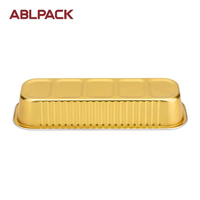 Boîtes à pain rectangulaires en aluminium de 335 ml avec couvercle en PET pour pâtisserie, macarons, stockage et présentation - Contenant alimentaire écologique en gros