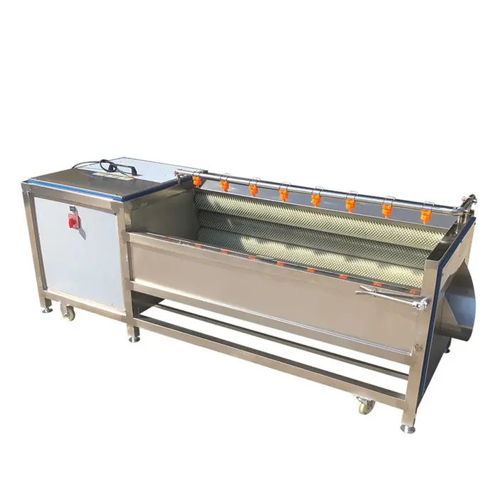 Top Kwaliteit Goedkope Groente Fruit Borstel Roller Cleaning Dunschiller Knol Groenten Peeling Machine