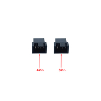 Répartiteur 4 broches Y un en deux 4 broches PWM femelle vers 3/4 broches carte mère CPU boîtier de ventilateur adaptateur de câble d'extension accessoire de refroidissement