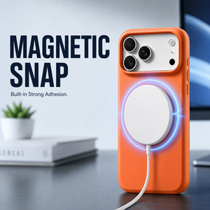 Coque en silicone liquide magnétique puissante pour iPhone 16 17 18 <span class=keywords><strong>Pro</strong></span> Max, compatible avec la charge sans fil, anti-rayures, antichoc, protection intégrale - Product Image 5