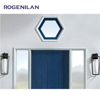 Rogenilan Fenêtres Rondes Modernes en Aluminium à Coupure Thermique, Style Européen, Grandes Fenêtres Françaises, Personnalisables à Prix Abordable