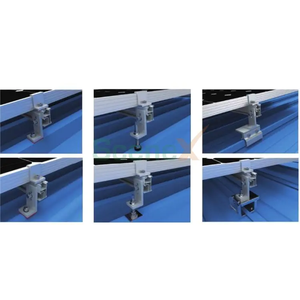 Structure du système de montage de toit solaire Pinces de toit en pente kit flash toit plat pieds en L composants de rail modules de support - Product Image 6