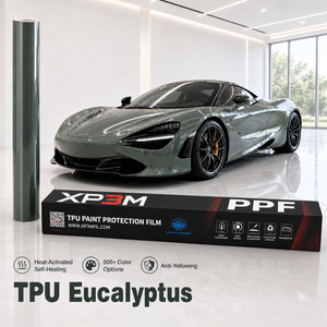 ฟิล์มใสกันรอยรถยนต์ XP3M สีฟ้ายูคาลิปตัส OEM เคลือบเงา TPU ความหนา 7.5 มิล ซ่อมแซมตัวเองได้ ป้องกันรอยขีดข่วน ป้องกันสีเหลือง ช่องระบายอากาศ - Product Image 1