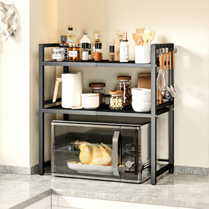 2026 best-selling <b>kitchen</b> and household storage <b>rack</b>, vertical adjustable microwave oven <b>rack</b> wholesale - Product Image 4