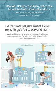 Playpen plastik dapat dilepas desain Modern, pagar lapangan bermain dalam ruangan untuk bayi dan balita untuk penggunaan rumah dan Sekolah - Product Image 2