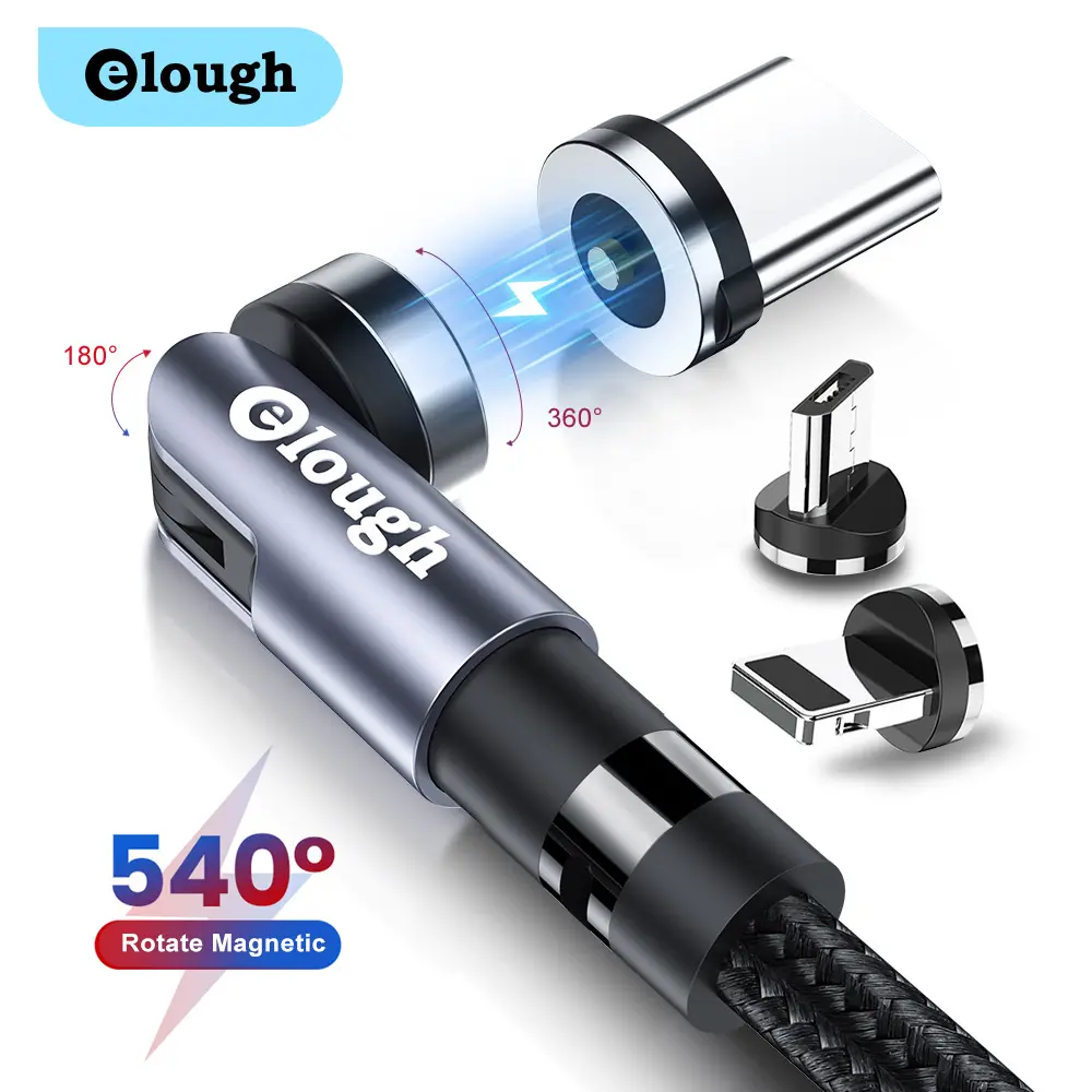 Бестселлер Быстрая зарядка мобильного телефона 3в1 2.4A 540 градусов логотип настроить 2 м Магнитный usb кабель для передачи данных для микро с упаковкой