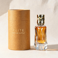Flacon de parfum vide en verre de luxe au design nouveau, 30 ml, forme carrée unique, col serti, flacons vaporisateurs de parfum avec boîte cadeau personnalisée