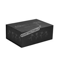 Boîte d'emballage en carton, Logo personnalisé noir mat, 10 pièces, cadeau, vêtements en carton, fermeture magnétique rigide, sac à main de luxe