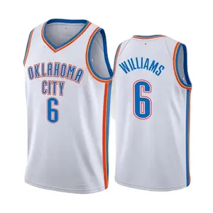 2023 eventos Oklahoma City #8 Jalen Williams #6 Jaylin Williams #7 Holmgren Asociación edición 75th cosido/presionado Jersey de baloncesto