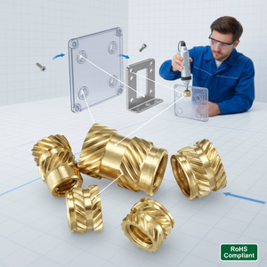 Écrou fileté moleté sans calibre de référence M2 M6 M8 pour l'<span class=keywords><strong>assemblage</strong></span> de dispositifs, la quincaillerie <span class=keywords><strong>d</strong></span>'enclosures et l'incrustation <span class=keywords><strong>d</strong></span>'impression 3D - Product Image 2