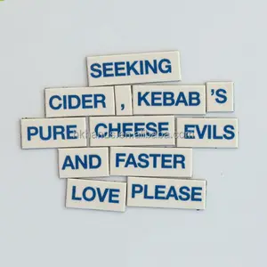 Custom words for fridge magnet poetry