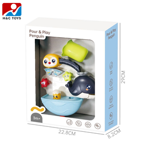 Bébé jouer jouets pulvérisation d'eau baignoire <span class=keywords><strong>ventouse</strong></span> jouets en plastique sûr pingouin château jeu d'eau pour la baignade - Product Image 5
