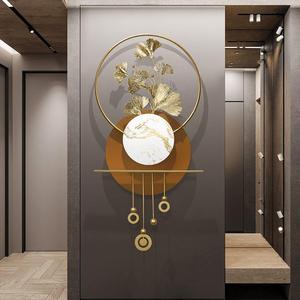 Sculpture <span class=keywords><strong>murale</strong></span> en métal 3D moderne en forme de grandes feuilles de ginkgo, artisanale, art déco, articles de décoration pour le salon - Product Image 5