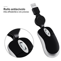 Mini souris filaire optique rétractable USB portable pour ordinateur portable, enfants, multicolore, personnalisable, vente en gros d'usine