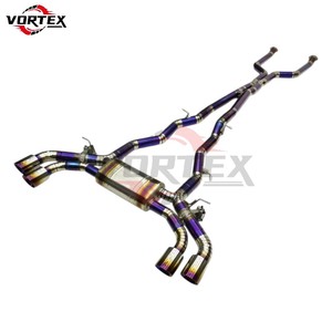 Escape Catback VORTEX Grado 5 Ti Valvetronic para BMW M5 G90 4.4T S63 V8 2024+ Puntas Quemadas Arcoíris Tubo en X - Product Image 3