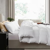Ensemble de housse de couette Queen pré-lavée, blanc, 3 pièces, facile d'entretien, rafraîchissant, fermeture éclair, 1 housse de couette, 2 taies d'oreiller