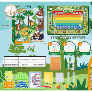 Alfombrilla de garabato de agua mágica reutilizable <span class=keywords><strong>para</strong></span> niños unisex, alfombrillas creativas <span class=keywords><strong>para</strong></span> dibujar con agua con función luminosa brillante <span class=keywords><strong>para</strong></span> <span class=keywords><strong>jugar</strong></span> - Product Image 2