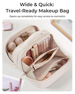 Travel Makeup <b>Bag</b> Cosmetic <b>Bag</b> for Women, Wide-open Portable Make up Organizer - Product Image 3
