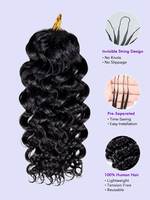Extensions de cheveux au crochet effet plume, ondulées, pré-bouclées, nœuds miracle pré-séparés sans nœuds pour femmes noires, vente en gros