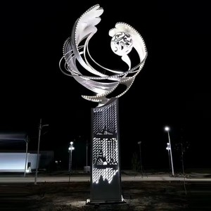 SENZHAO Custom stainless steel sculpture Outdoor park landmark art Large metal sculpture square Stainless steel outdoor decor - Product Image 1