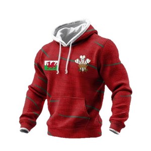 Sweat-shirt à capuche pour homme, impression par sublimation, motif dragon rouge, respirant, en polyester tricoté, 2025 - Product Image 3