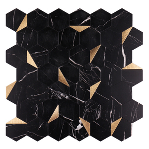 New PVC Aluminum Plastic Wall Panel Self Adhesive Peel and Stick Honeycomb <strong>Hexagon</strong> <strong>Wallpaper</strong> - Product Image 4