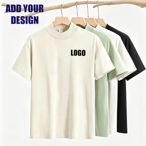 T-shirt en coton uni à col rond pour homme, col étroit, manches courtes, décontracté, personnalisable, impression en gros pour hommes - Product Image 3