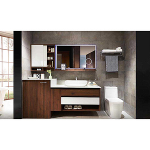 <span class=keywords><strong>Mueble</strong></span> <span class=keywords><strong>de</strong></span> <span class=keywords><strong>Baño</strong></span> Moderno <span class=keywords><strong>para</strong></span> Apartamento o Villa, con Acabado Lacado, Espejo Táctil LED, <span class=keywords><strong>Lavabo</strong></span> <span class=keywords><strong>de</strong></span> Cerámica Contemporáneo con Grifo - Product Image 1