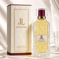 Nouveau design, vente en gros, flacon de parfum vide en verre transparent unique de 100 ml avec pulvérisateur à sertir, 100 ml avec boîte d'emballage