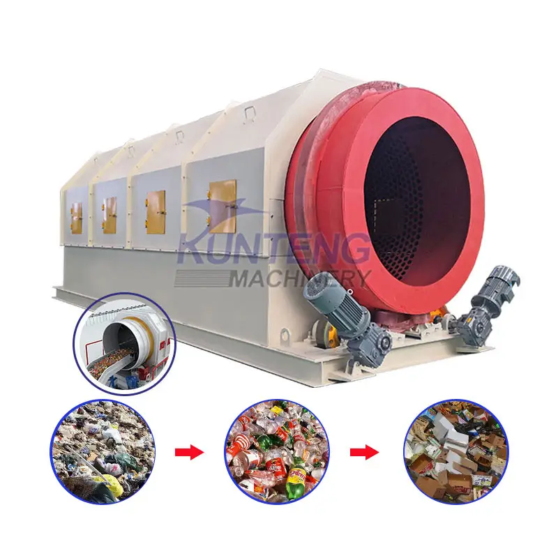 Ligne de tri des déchets solides municipaux 100t/jour usine d'équipement de traitement des déchets solides de la ville