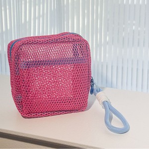 Fashion Dopamine Color Storage <b>Bag</b> Candy Color <b>Large</b> Capacity Mesh Cosmetic <b>Bag</b> <b>Toiletry</b> Coin Purse - Product Image 1