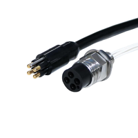 Connecteur Électrique Sous-Marin YingDiGe Micro Circulaire Étanche IP67, Câble Pigtail Femelle 2 Broches Subconn, 120V