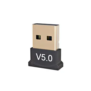 迷你无线USB加密狗5.0蓝牙适配器，适用于扬声器鼠标键盘-蓝色音频分离器和转换器