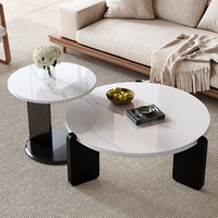 Nouvelle table d'appoint en bois massif de style nordique italien 2026, petite table basse pour appartement, maison, chambre, balcon