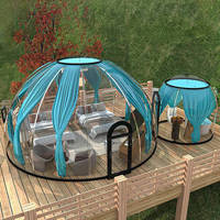 360 degrés visuel de luxe hôtel bar club utilisant PC Star Glamping Igloo géodesic dômes maison dôme tente