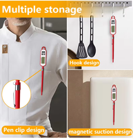 Termometer Makanan Digital Tipe Pena, Tahan Air IP66, Termometer Daging Bacaan Instan dengan Probe Baja Tahan Karat untuk Memasak