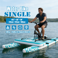 Vélo aquatique gonflable Lumark à siège unique, en PVC Drop Stitch, pour la location en lac, mer ou station balnéaire