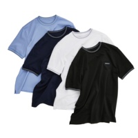 T-shirt 100% coton de couleur unie pour homme, haut décontracté et personnalisé de grande taille