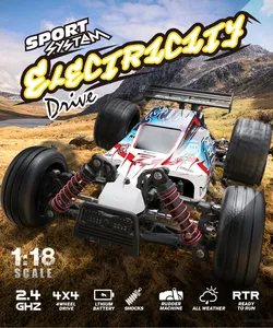 DWI DOWELLIN - Coche de Control Remoto de Alta Velocidad 2.4G 1:18 para Adultos y Niños, Coche Todoterreno 4WD RC, Modelo de Vehículo de Carreras - Product Image 4