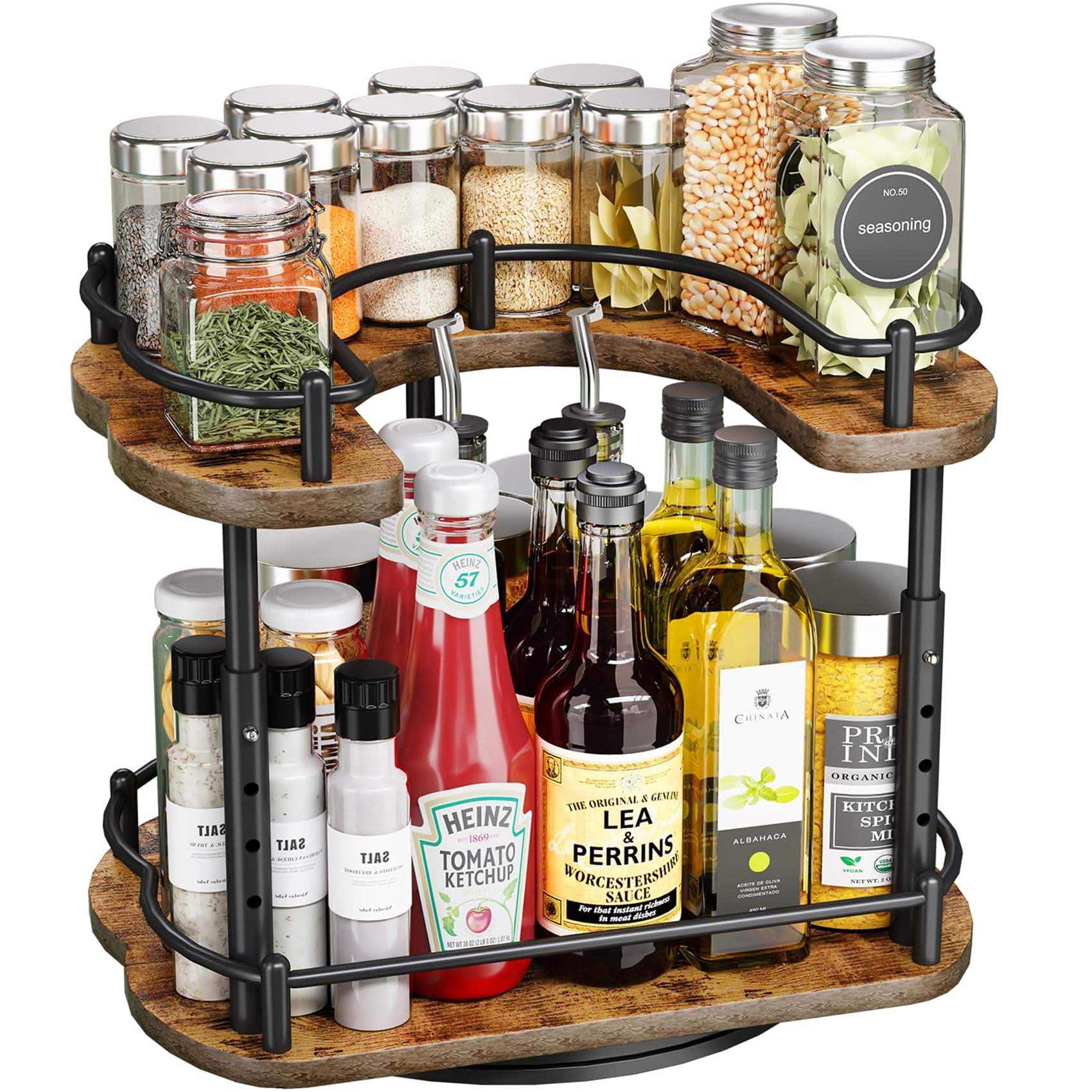 Wood Lazy Susan Spice Rack Target Tier Lazy Susan Organizer, 11