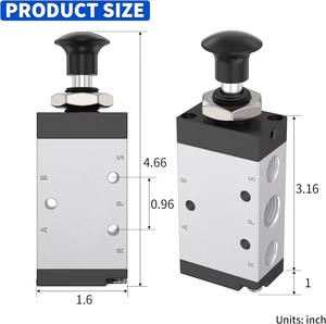 <span class=keywords><strong>Suspension</strong></span> pneumatique 4L310-10, corps en aluminium à 5 ports, vanne rotative à commande manuelle en <span class=keywords><strong>laiton</strong></span>, kit de <span class=keywords><strong>suspension</strong></span> pneumatique - Product Image 2