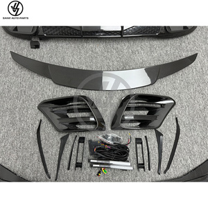 Kits de pare-chocs en fibre de carbone sèche style B pour Mercedes Classe S W223 S450/S500 2021-2024, comprenant aileron arrière, diffuseur, embouts d'échappement et lèvre avant - Product Image 3