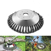 Tête de débroussailleuse en fil d'acier Disque de roue universel pour tondeuse à gazon Outil de coupe d'herbe efficace