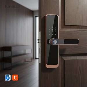Serrure de porte en bois Kasman SOURCE PRICE, serrure de porte intelligente électronique intérieure, serrure de porte numérique Tuya WiFi, serrure de porte à empreintes digitales, serrure de porte sans clé - Product Image 1