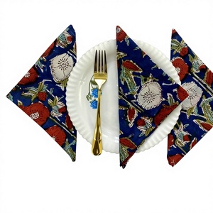 Serviettes de table jetables en coton 100% imprimées à la main, 80x120cm, écologiques, pour mariage et décoration de table - Product Image 1