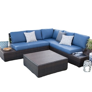 Conjunto de Muebles de Jardín Modernos de Aluminio y Ratán PE con Silla de Cuerda para Apartamento, Balcón, Patio y Parque - Product Image 6